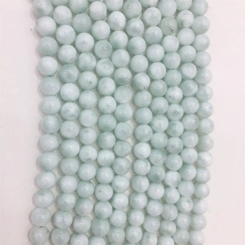 100% Green Dominica Larimar Round Stone Beads 6/8/10/12mm