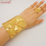 African Unique Chain Bangle & Ring Nigerian Wedding Jewelry