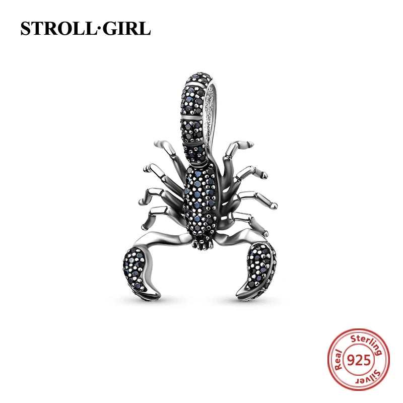 Animal Scorpion Pendant 925 Silver Beads European Bracelet Jewelry