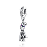 Grandma Grandpa Charms Necklace Pendant 925 Silver