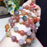 Natural Crystal Bell Beads Bracelets Lucky for Women Men