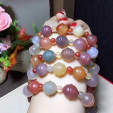 Natural Crystal Bell Beads Bracelets Lucky for Women Men