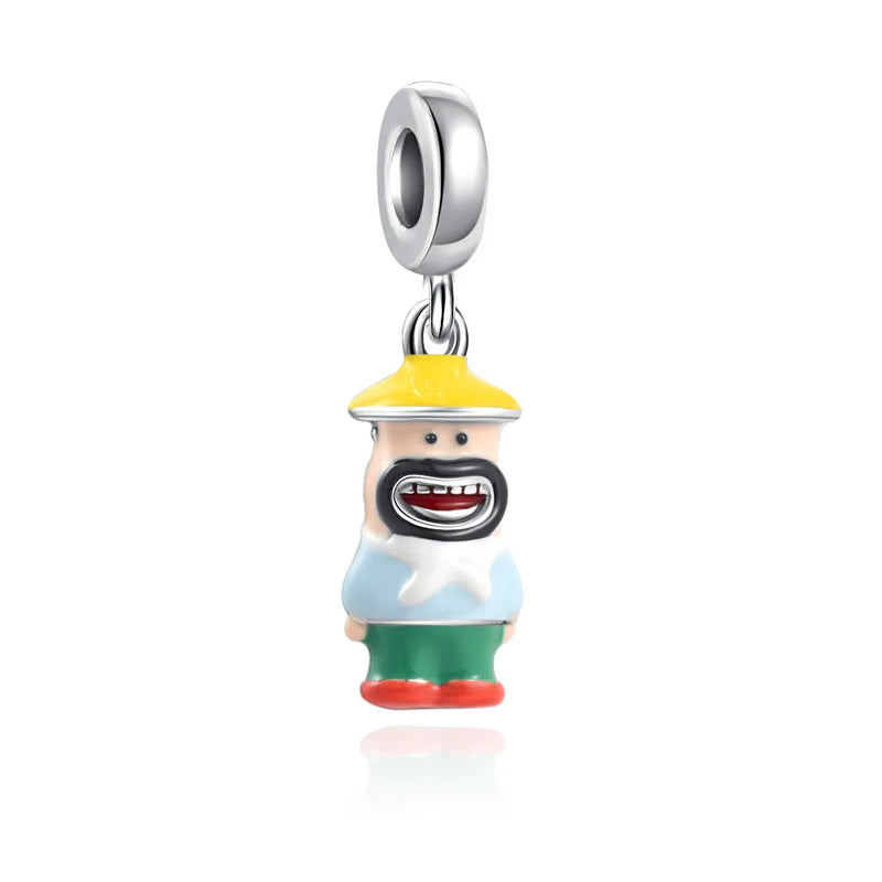 Pet Cartoon Doll Bracelet Charm Fit Silver Beads DIY 925 Jewelry Gift