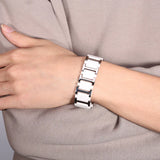 Classic Stainless Steel Enamel Bracelet Bangle