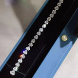 Fairy Platinum Crystal Love Bracelet Sterling Silver Jewelry