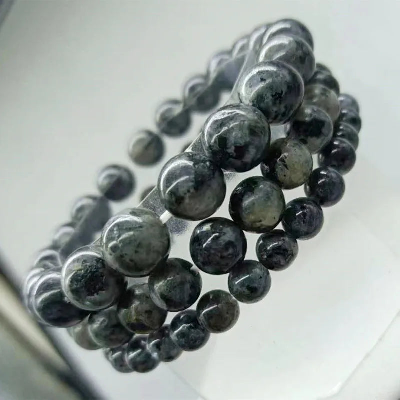 Labradorite Round Beads Bracelet 7.5 Inch