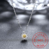 925 Silver Daisy Pendant Necklace Women Silver Jewelry Gift Grandma