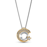 Europe Heart Star Zircon Pendant Necklace DIY Women necklace Dangle Jewelry Acce