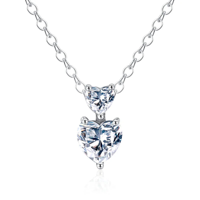 Europe Heart Star Zircon Pendant Necklace DIY Women necklace Dangle Jewelry Acce