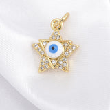 Fatima Hand Necklace Pendant Devil Eye Resin Eyes Pendant Charm
