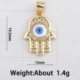 Fatima Hand Necklace Pendant Devil Eye Resin Eyes Pendant Charm