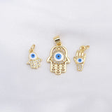 Fatima Hand Necklace Pendant Devil Eye Resin Eyes Pendant Charm