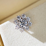 Fine Flower 1ct Lab Diamond cz Stud Earring Real Filled Party Wedding Earrings