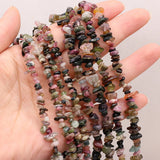 Natural Tourmaline Chip Gravel Beads for Jewelry Making