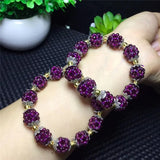 Garnet Purple Yawu Bracelet Natural Stone 11mm Bead Tibetan Silver