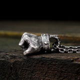 Fist Hammering Gesture Pendant Necklace