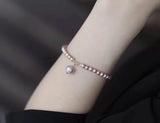 Natural Fresh Water Pearl Bracelet 14K Plated 5-6mm Pearls Women Jewelry