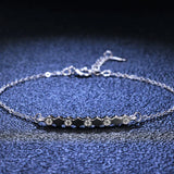 925 Silver Moissanite Diamond Row Carm Bracelet Engagement