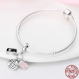 925 Silver Camera Three-piece Suit Charm Pendant