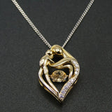 925 Sterling Silver Dancing CZ Stone Pendant Necklace For Party Gift