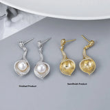 925 Silver Drop Earrings Pearl For Women Anniversary Party Jewelry