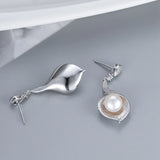 925 Silver Drop Earrings Pearl For Women Anniversary Party Jewelry