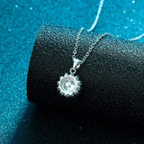 925 Silver Necklace Flower Pendant Necklaces For Women