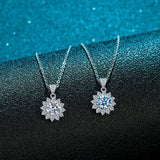 925 Silver Necklace Flower Pendant Necklaces For Women