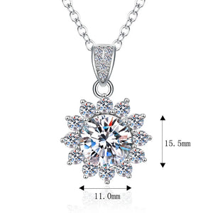 925 Silver Necklace Flower Pendant Necklaces For Women