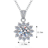 925 Silver Necklace Flower Pendant Necklaces For Women