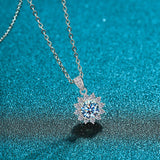 925 Silver Necklace Flower Pendant Necklaces For Women