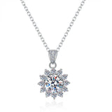 925 Silver Necklace Flower Pendant Necklaces For Women