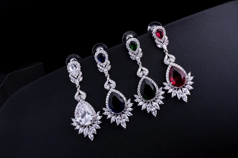 Luxe Zircon Wedding Earrings for Women