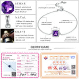 925 Sterling Silver Amethyst Bracelet - Natural Purple Gemstone
