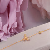 925 Silver Citrine Bee Gemstone Bracelet Lovely Bijouterie