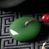 Hand-carved Natural Nephrite Jades Jaspers Pendant Peace Buckle