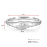 Chunky Silver Vermeil Plated Ring Zircon Sterling Silver Gemstone Ring