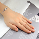 Cubic Infinity Charm Bracelet 925 Sterling Silver for Women Girls