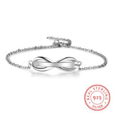 Cubic Infinity Charm Bracelet 925 Sterling Silver for Women Girls