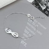 Cubic Infinity Charm Bracelet 925 Sterling Silver for Women Girls