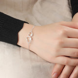 Cubic Love Heart Infinity Charm Bracelet 925 Sterling Silver Crystal