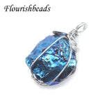 Natural Apatite Winding Pendant DIY Necklaces Women Men