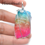 Natural Apatite Winding Pendant DIY Necklaces Women Men