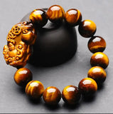 Natural Tigereye 16mm Bead Bracelet Gift