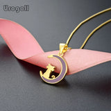 925 Silver Moon Pendant Necklace For Women Wedding Silver 925 Jewelry Gift