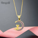 925 Silver Moon Pendant Necklace For Women Wedding Silver 925 Jewelry Gift