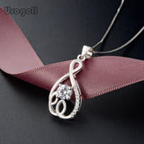 925 Silver Pendant Necklace Women Romantic Wedding Anniversary Jewelry