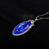 Geometric Pendant Necklace with Large Zircon for Wedding Party