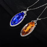Geometric Pendant Necklace with Large Zircon for Wedding Party