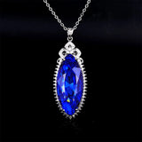 Geometric Pendant Necklace with Large Zircon for Wedding Party